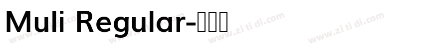 Muli Regular字体转换